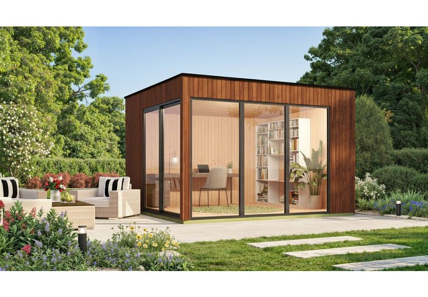 Foto van Azalp tuinkantoor Lomond 375 x 330 cm - Thermowood