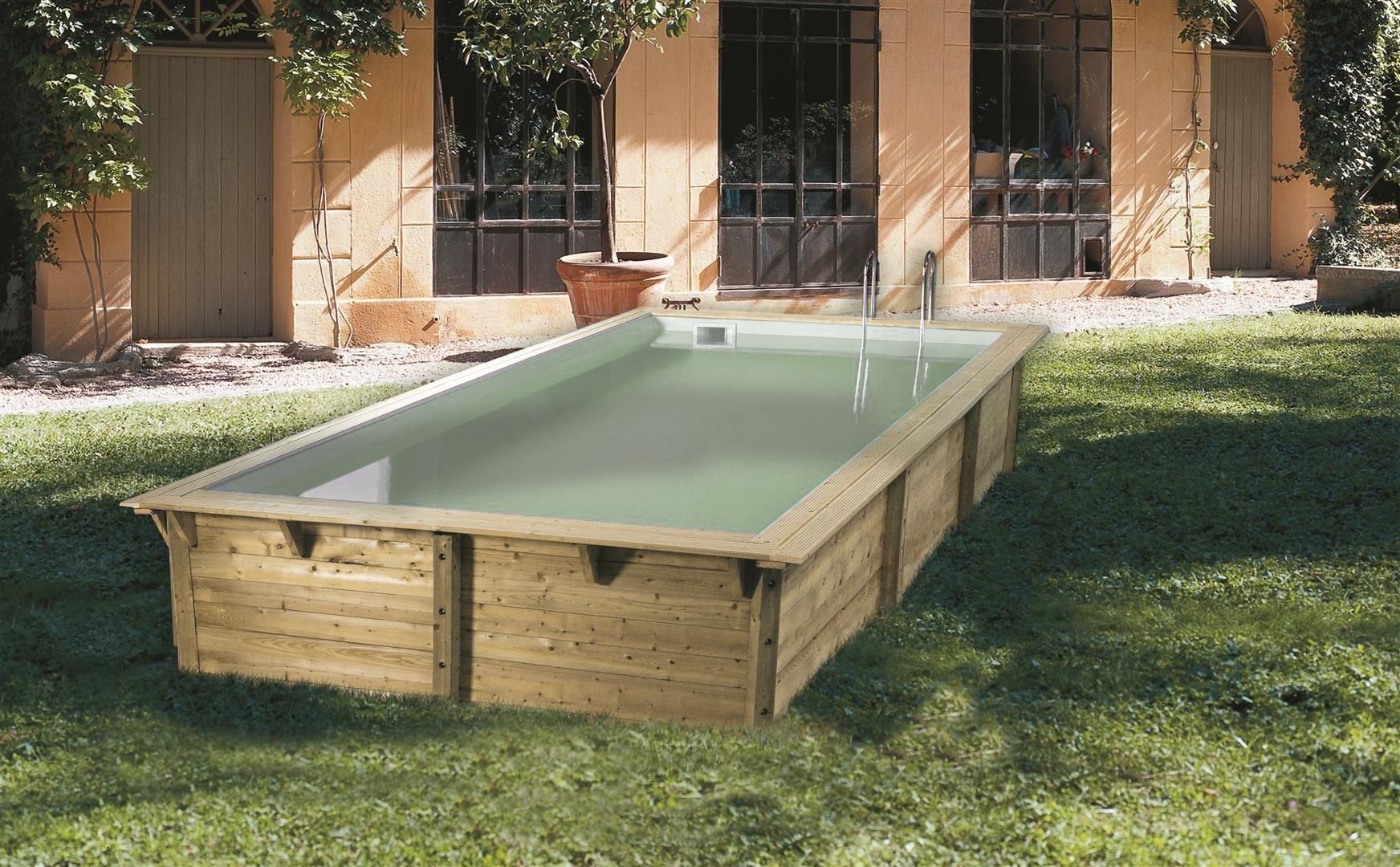 Foto van Ubbink Azura 505 x 350 x 126 cm houten zwembad