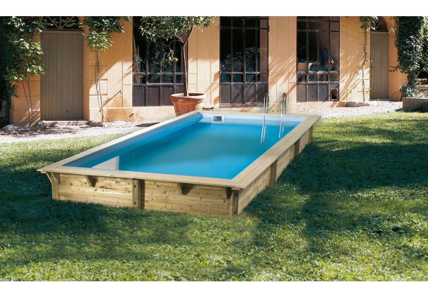 Foto van Ubbink Azura 505 x 350 x 126 cm compleet met blauwe liner en uitrusting