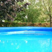 Foto van Azura zomerzeil 410 cm (6-hoekig) rond zwembad