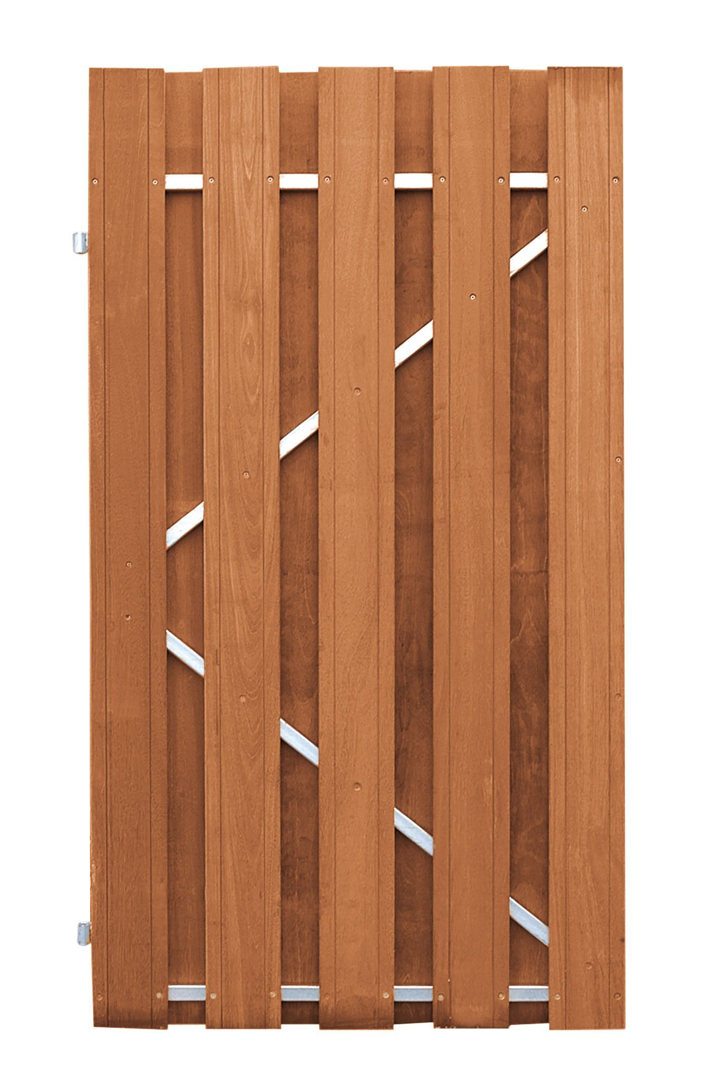 Foto van Azalp tuindeur Bangkirai met frame universeel