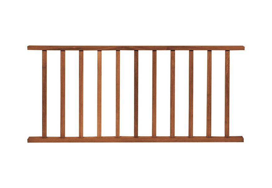 Bangkirai Spijlen hek 100x180 Foto van Bangkirai Spijlen hek 100x180