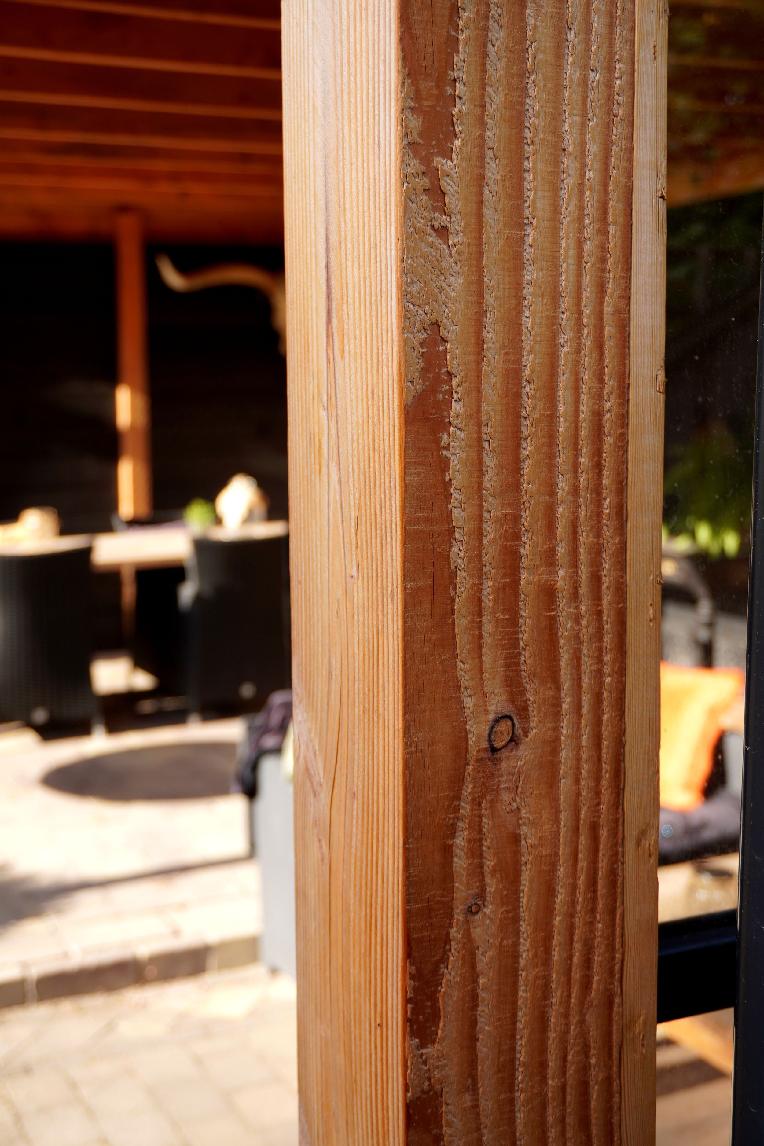 Foto van WoodAcademy tuinhuis met overkapping Baron 700x300 cm