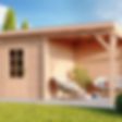 Foto von WoodAcademy Gartenhaus mit Terrasse Baron 500x300 cm