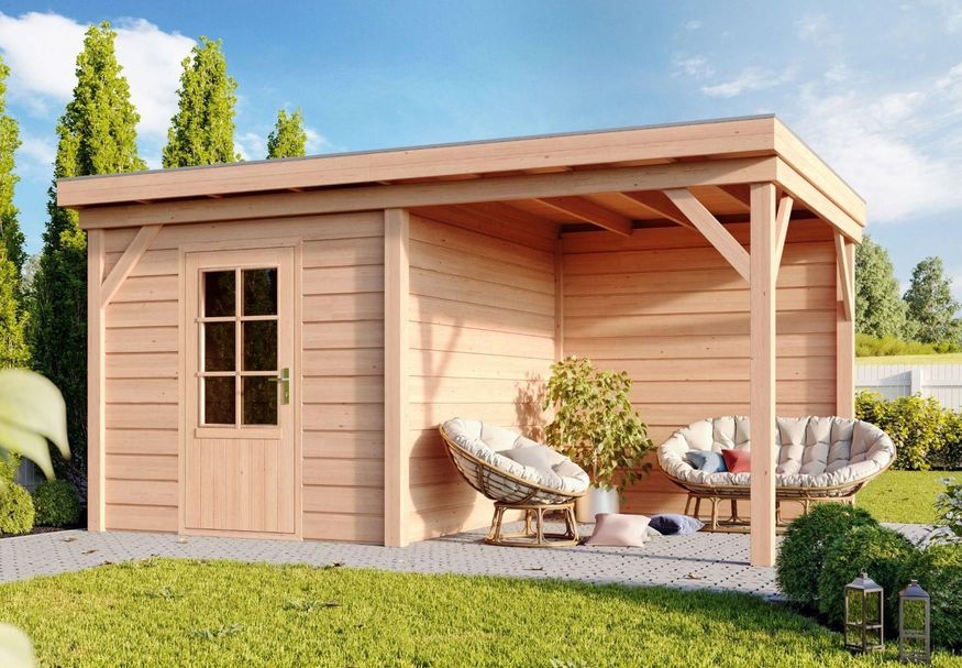 WoodAcademy Gartenhaus mit Terrasse Baron 600x300 cm Foto von WoodAcademy Gartenhaus mit Terrasse Baron 600x300 cm