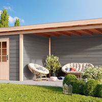 Foto van WoodAcademy tuinhuis met overkapping Baron grigio