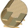Foto van Ilogreen Buitensauna Barrel 205x200 cm in 45 mm