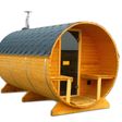 Foto van Ilogreen Buitensauna Barrel 207x300 cm in 45 mm