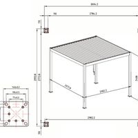 Foto van Sorara Mirador Basic 3x3 Aluminium Overkapping Wit