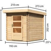 Foto der Karibu 91491 Bastrup 1 Gartenhaus