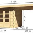 Foto von Karibu Bastrup 2 Gartenhaus mit Anbaudach 200 cm (73290)