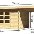 Foto von Karibu Bastrup 7 Gartenhaus mit Anbaudach 200 cm (78673)