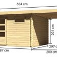 Foto van Karibu Bastrup 8 tuinhuis met overkapping 200 cm (78675)
