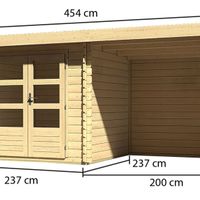 Foto van Karibu 73314 Bastrup 2 Blokhut met veranda 200cm