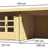 Foto van Karibu 77937 Bastrup 4 Blokhut met veranda 200cm