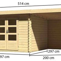 Foto van Karibu 73994 Bastrup 5 Blokhut veranda 200 cm
