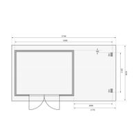 Foto van Karibu 78674 Bastrup 7 Blokhut met veranda 200cm