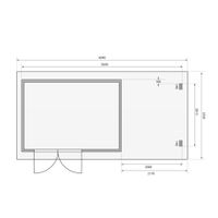Foto van Karibu 78675 Bastrup 8 Blokhut met veranda 200cm