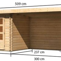 Foto der Karibu 91529 Bastrup 1 Gartenhaus Mit veranda 300cm