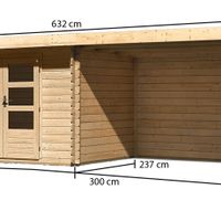 Foto der Karibu 91533 Bastrup 3 Gartenhaus Mit veranda 300cm