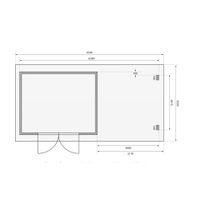 Foto van Karibu 73334 Bastrup 7 Blokhut met veranda 300cm