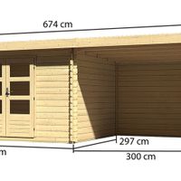 Foto van Karibu 73334 Bastrup 7 Blokhut met veranda 300cm