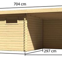 Foto van Karibu 78677 Bastrup 8 Blokhut met veranda 300cm