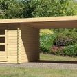 Foto von Karibu Bastrup 5 Gartenhaus mit Anbaudach 400 cm (73991)