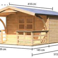 Foto der Karibu 91488 Bayreuth 5 Gartenhaus Mit veranda