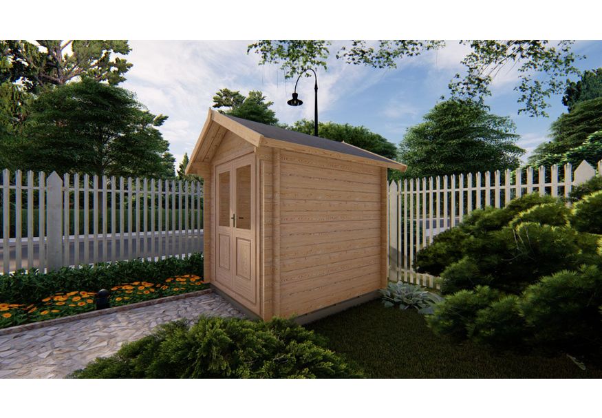Grunland Blokhut Bedford 220x220 cm Foto van Grunland Blokhut Bedford 220x220 cm