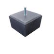 Foto van Poer beton zwart 15cm incl. verstelbare plaat facet 12