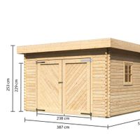 Foto van Karibu Houten Blokhutgarage