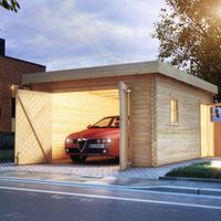 Foto van Karibu Houten Blokhutgarage