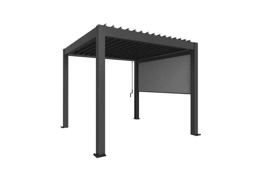 Foto van Biohort Elektrische zonwering 3,5m Donkergrijs metallic