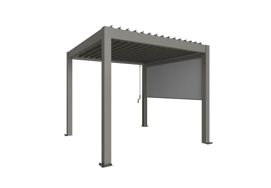 Foto van Biohort Elektrische zonwering 4m Kwartsgrijs metallic