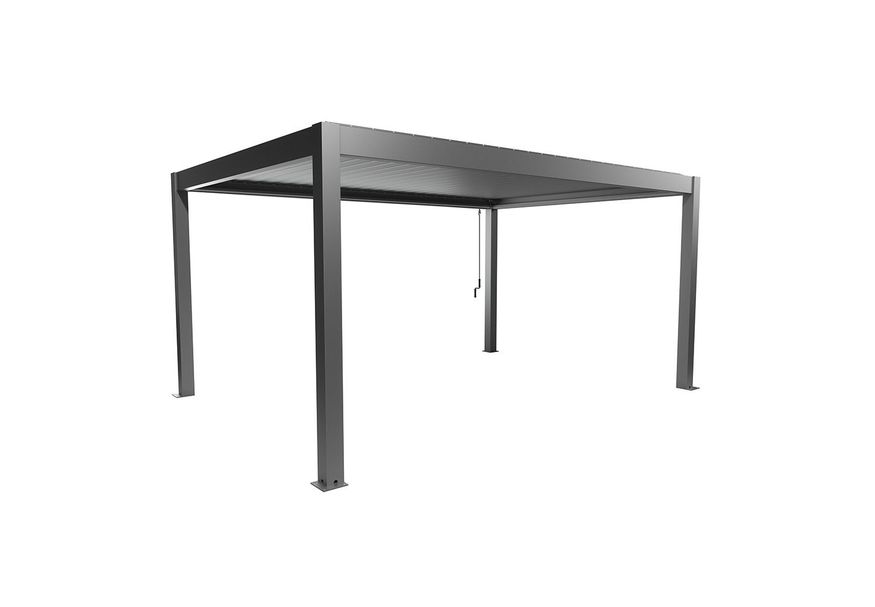 Foto van Biohort Pergola 500 x 350 cm Kwartsgrijs metallic