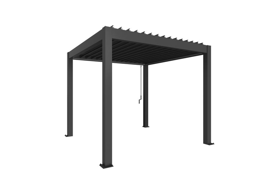 Foto van Biohort Pergola 300 x 300 cm Donkergrijs metallic