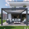 Foto van Biohort Pergola 300 x 300 cm Donkergrijs metallic