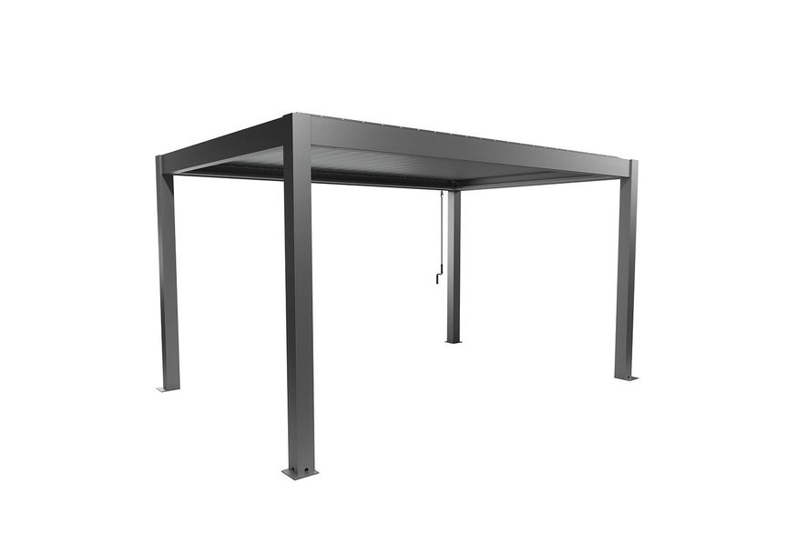 Foto van Biohort Pergola 450 x 300 cm Kwartsgrijs metallic