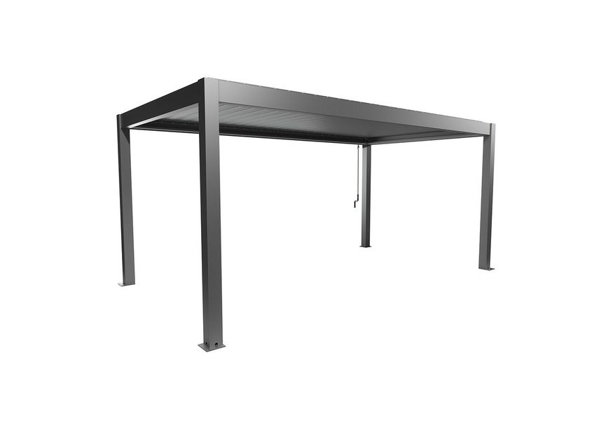 Foto van Biohort Pergola 550 x 300 cm Kwartsgrijs metallic