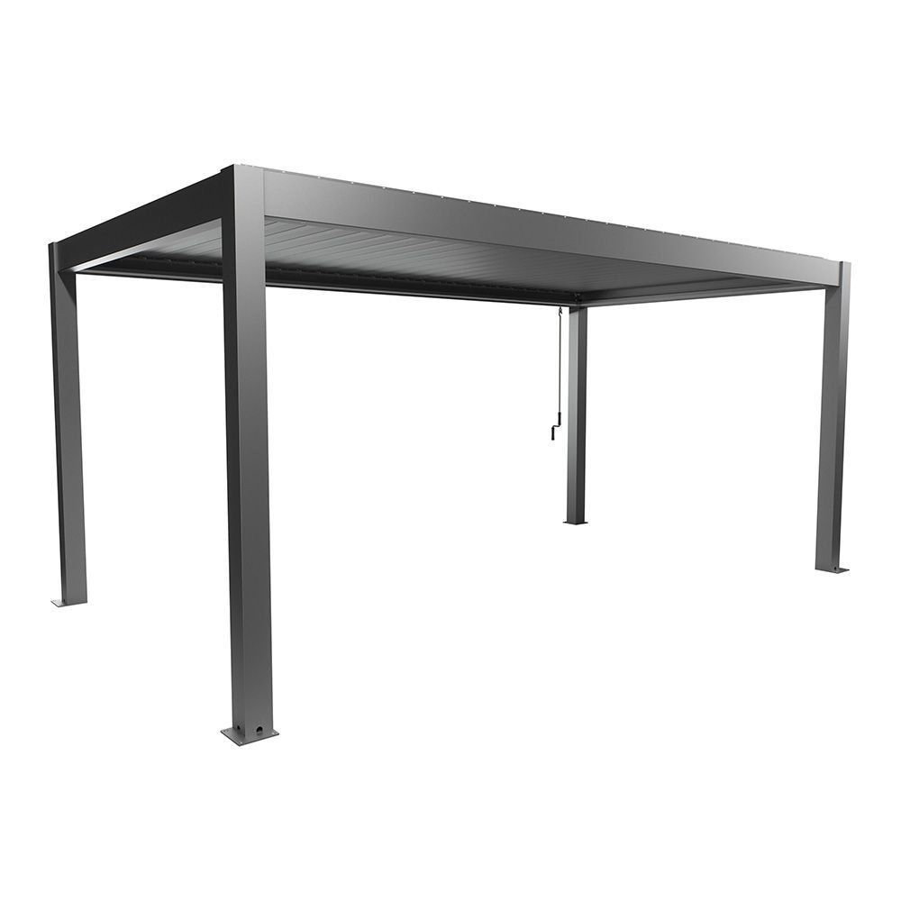 Foto van Biohort Pergola 550 x 300 cm Kwartsgrijs metallic