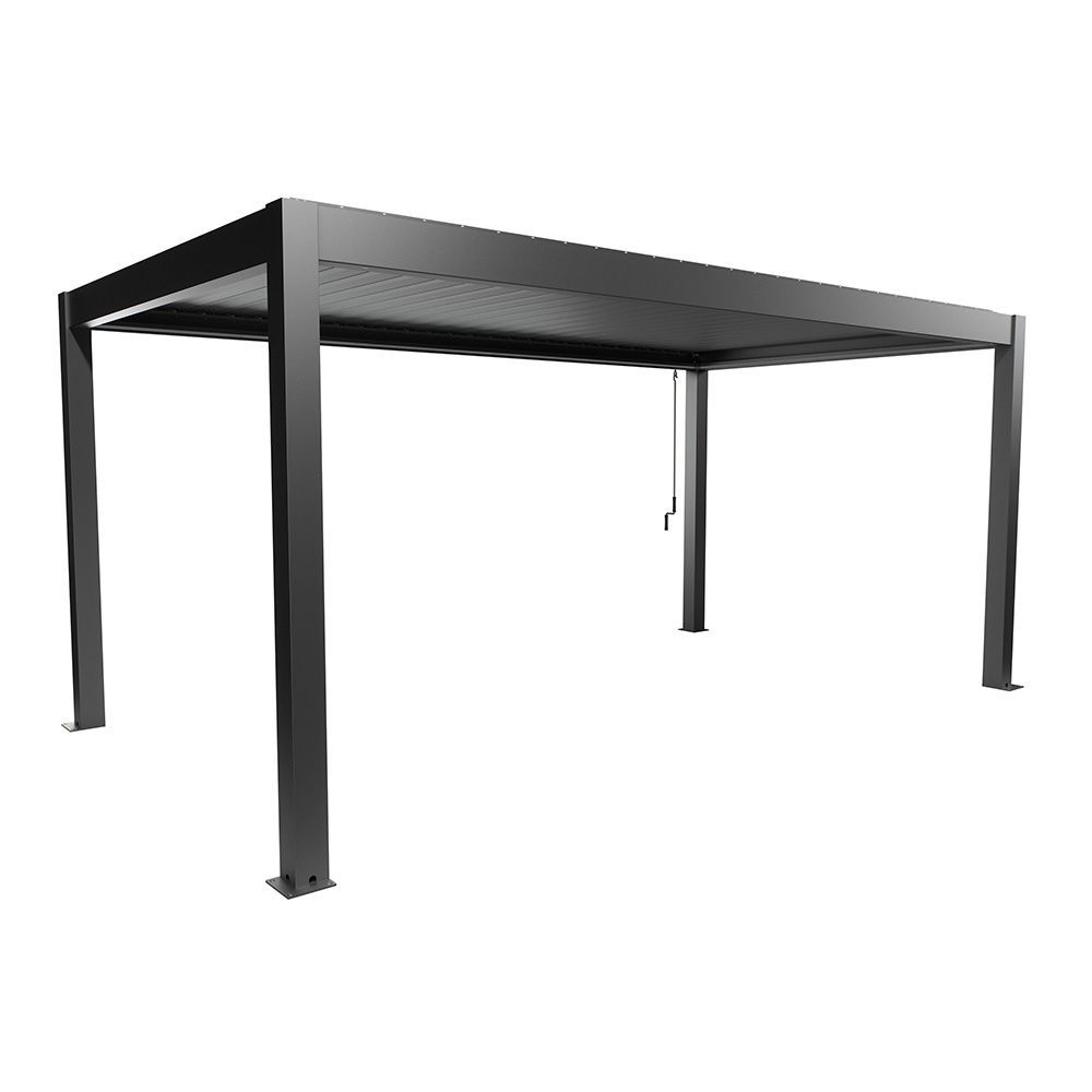 Foto van Biohort Pergola 550 x 300 cm Donkergrijs metallic