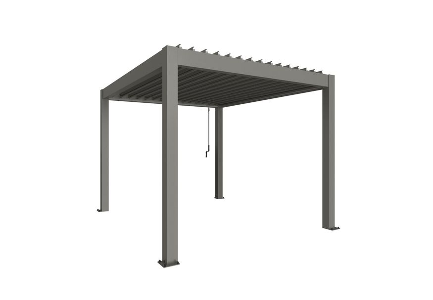 Foto van Biohort Pergola 300 x 350 cm Kwartsgrijs metallic