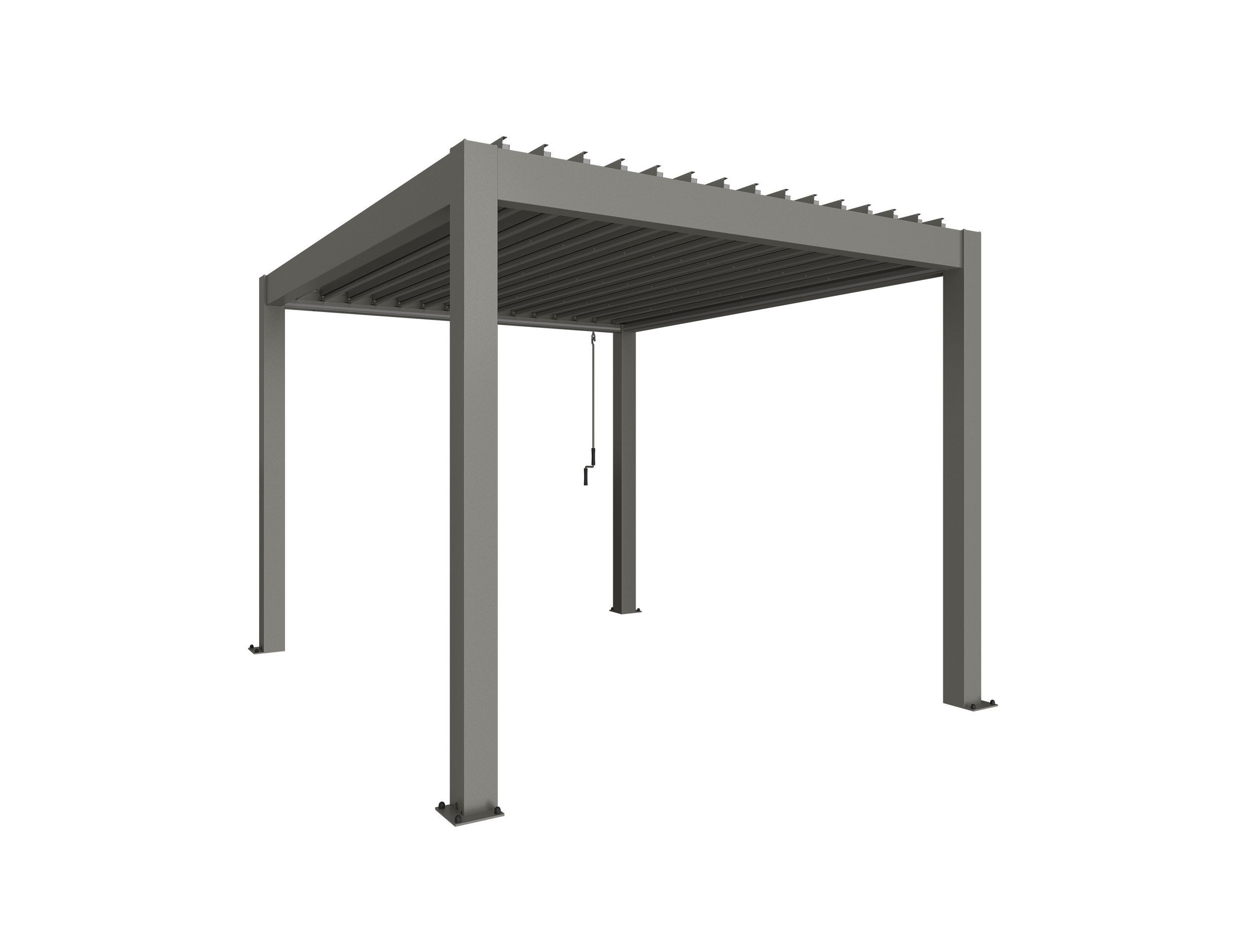 Foto van Biohort Pergola 300 x 350 cm Kwartsgrijs metallic