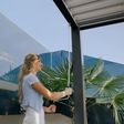 Foto van Biohort Pergola 400 x 350 cm Kwartsgrijs metallic