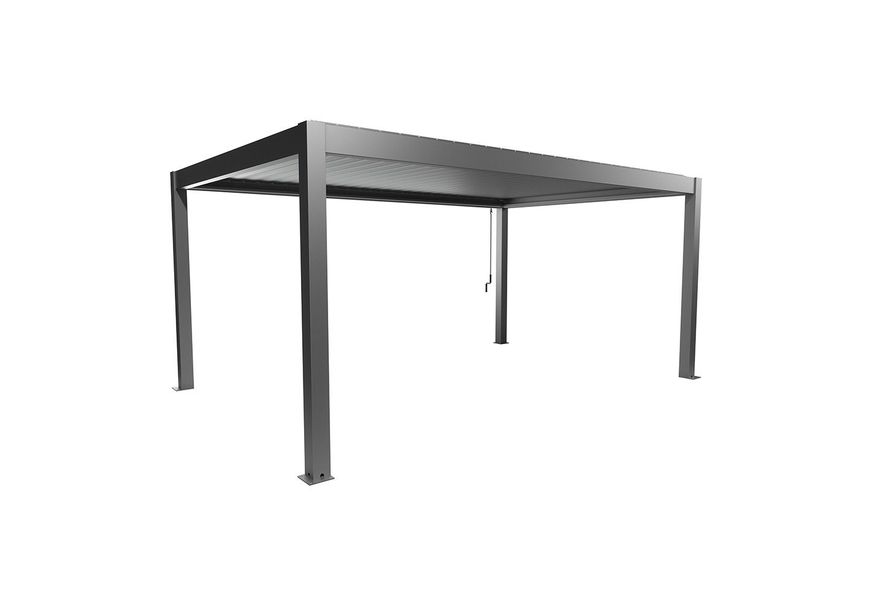 Foto van Biohort Pergola 550 x 350 cm Kwartsgrijs metallic