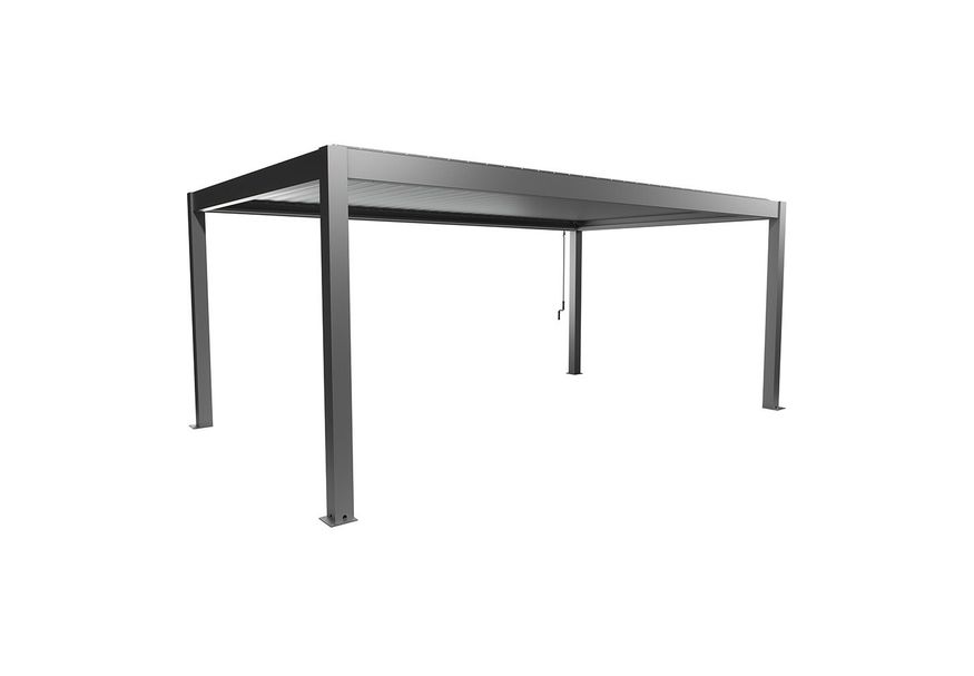 Foto van Biohort Pergola 600 x 350 cm Kwartsgrijs metallic