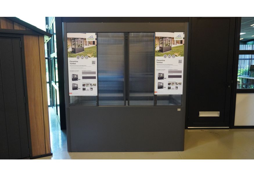 Foto van Biohort Tuinkas Florentina 2x1 Maxi Donkergrijs metallic - Showroom Model
