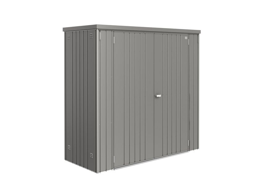 Biohort Tuinkast Gr. 190 kwartsgrijs metallic Foto van Biohort Tuinkast Gr. 190 kwartsgrijs metallic