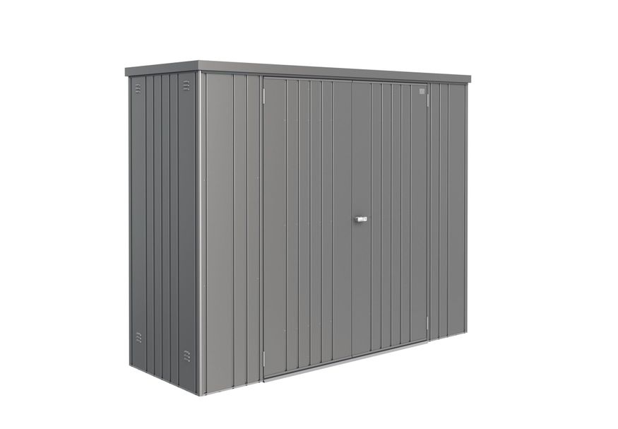 Biohort Tuinkast Gr. 230 kwartsgrijs-metallic Foto van Biohort Tuinkast Gr. 230 kwartsgrijs-metallic